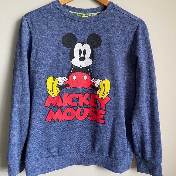 Disney Youth Mickey Mouse Purplish-Blue Long Sleeve Sweatshirt Size XL (14 - 16) - Picture 1 of 9